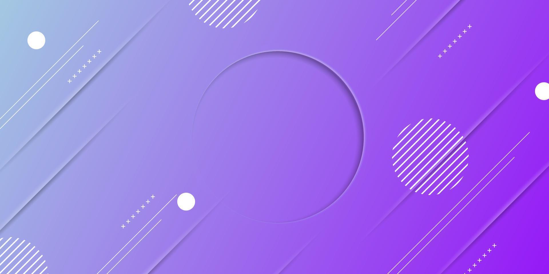 Abstract blue and purple gradient texture with memphis elements. vector