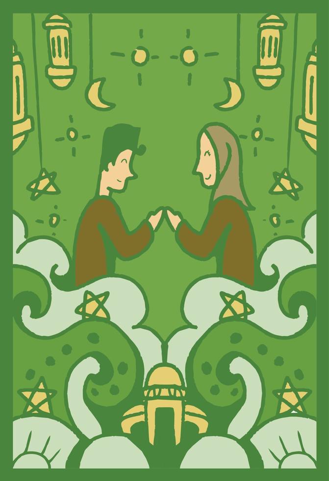 vector illustration of ramadan background with copy space