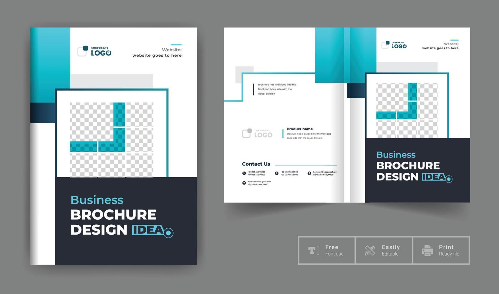 modern company profile business brochure template layout creative and clean annul report professional business brochure template design vector