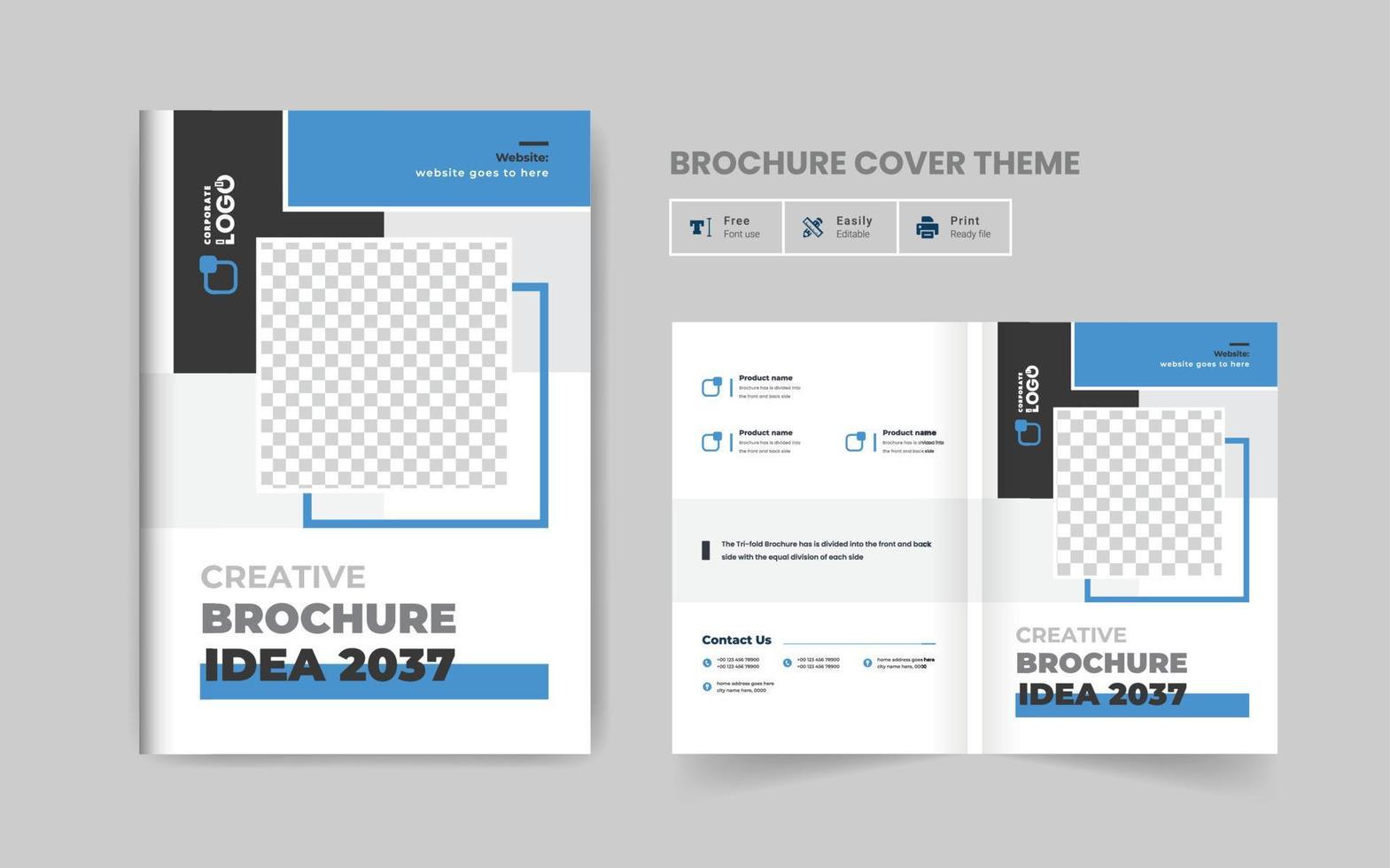 modern company profile business brochure template layout creative and clean annul report professional business brochure template design vector