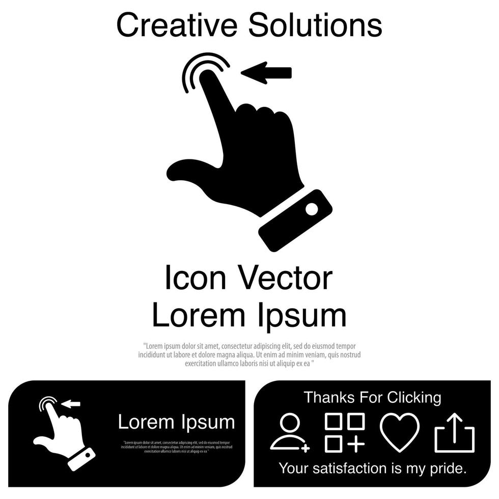 Finger Touch or Touch Screen Gestures on the Phone Icon Vector EPS 10