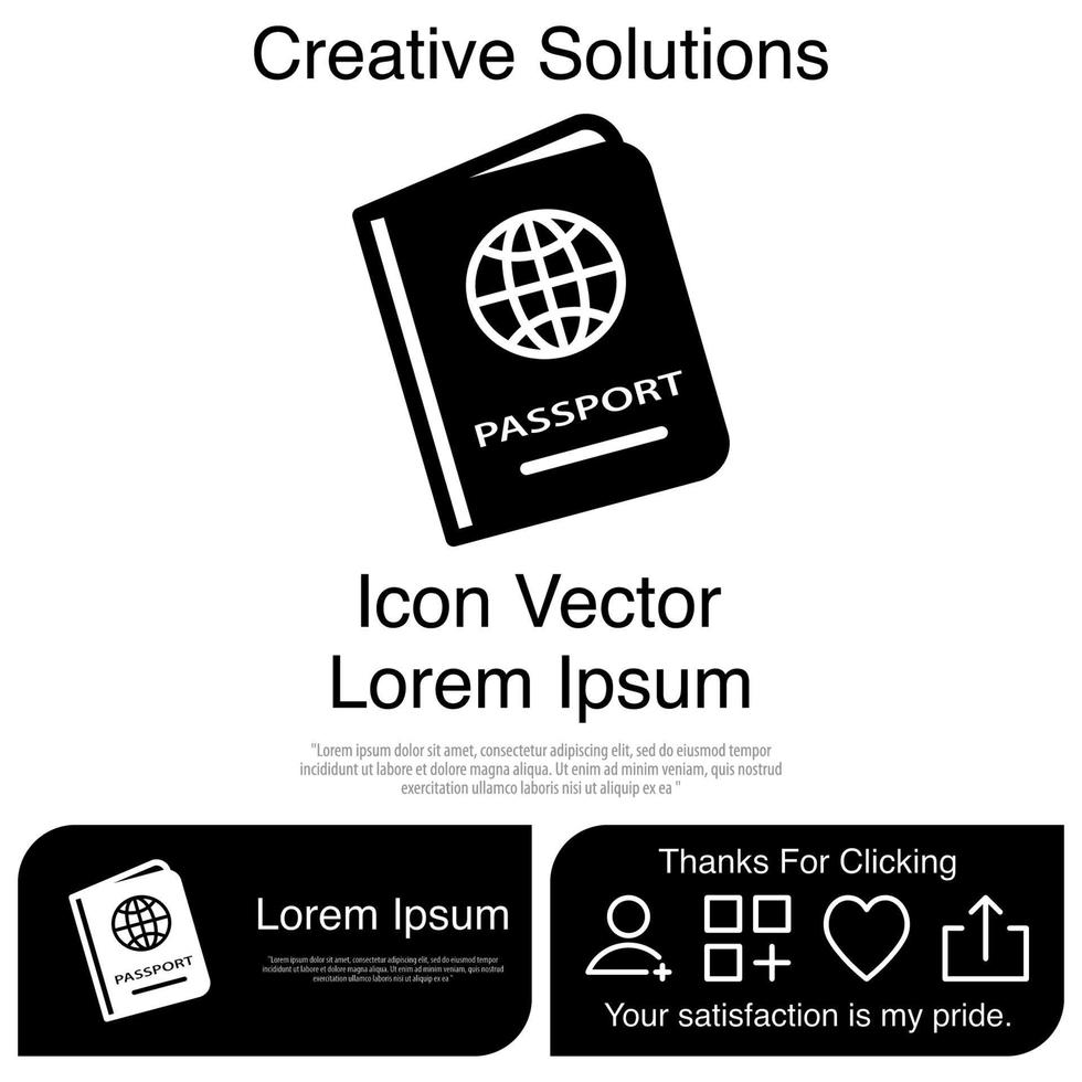 Passport Icon Vector EPS 10