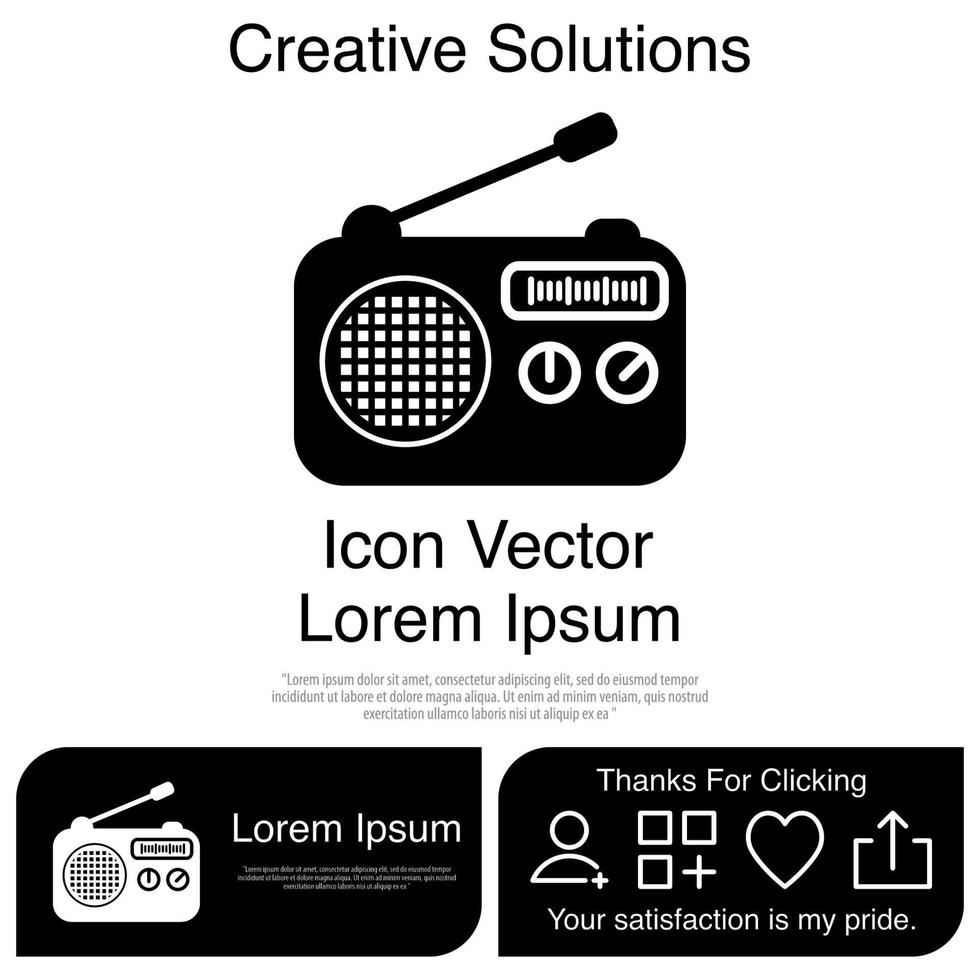 Radio Icon Vector EPS 10