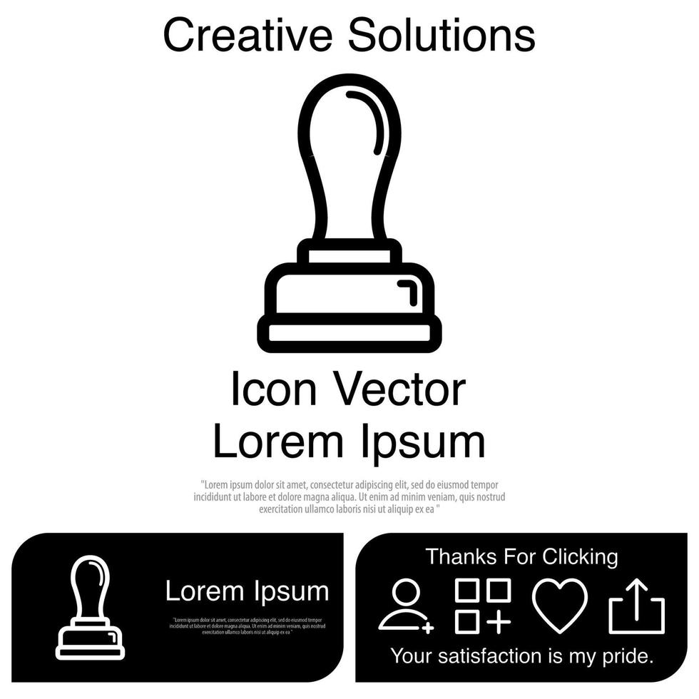 Rubber Stamp Icon Vector EPS 10