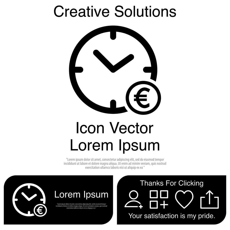 el tiempo es dinero icono vector eps 10