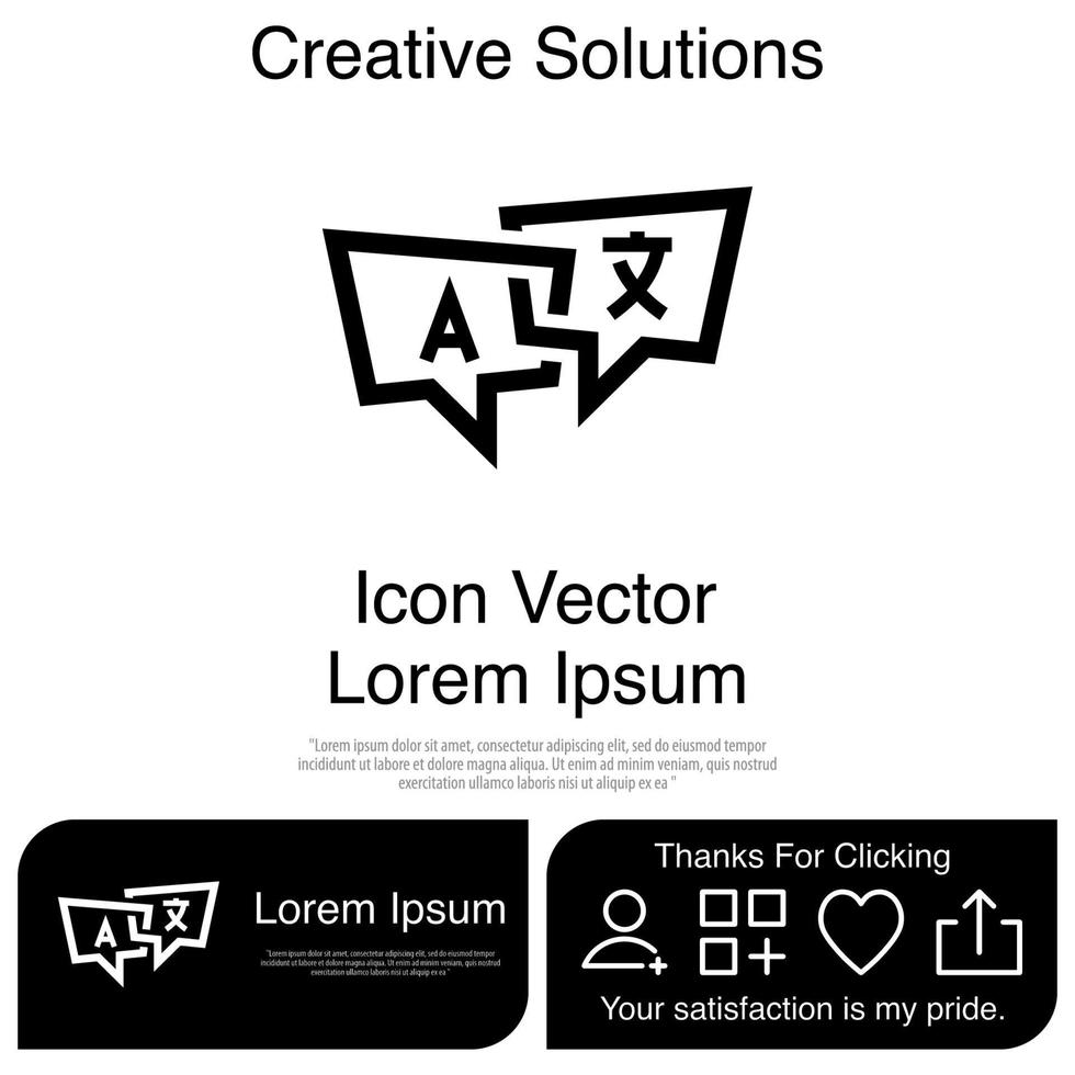 Translate Icon Vector EPS 10