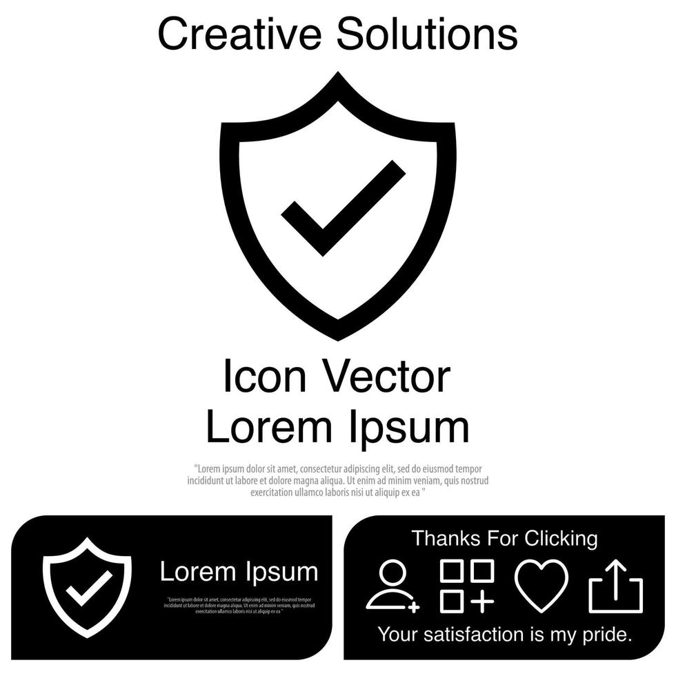 Shield Check Mark icon Vector EPS 10