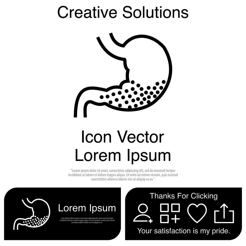 Stomach Icon Vector EPS 10