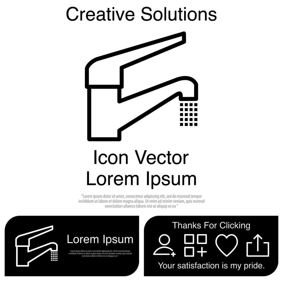 Tap Water Icon Vector EPS 10