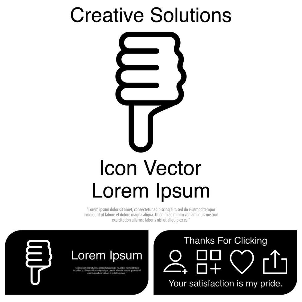 Thumbs Down Icon Vector EPS 10