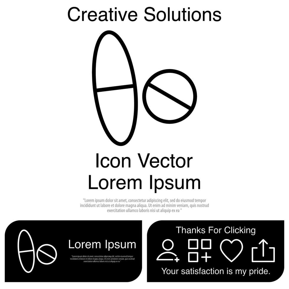 Pill Icon Vector EPS 10