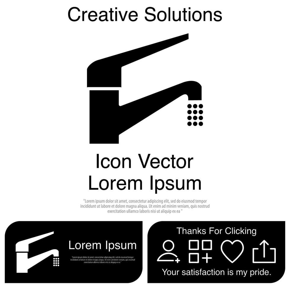 Tap Water Icon Vector EPS 10