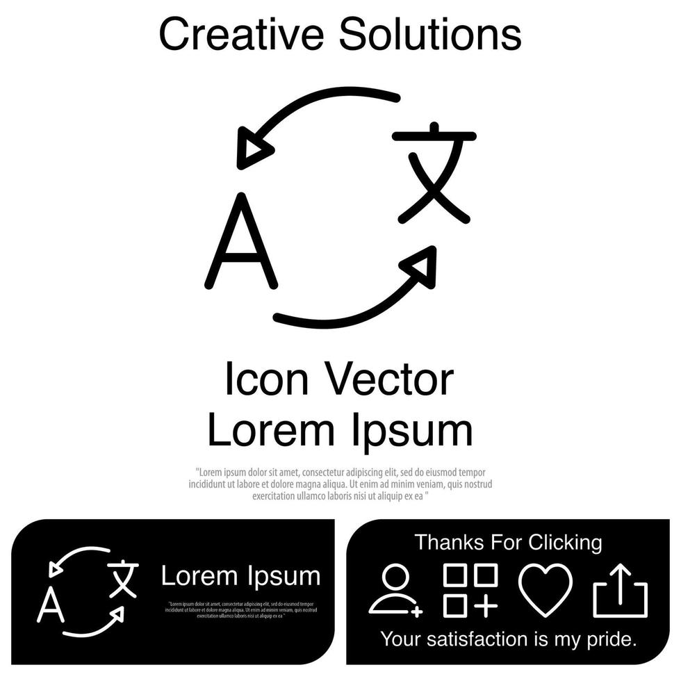 traducir icono vector eps 10