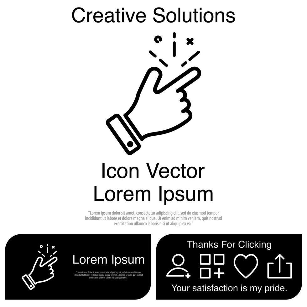 Snap Finger Icon Vector EPS 10