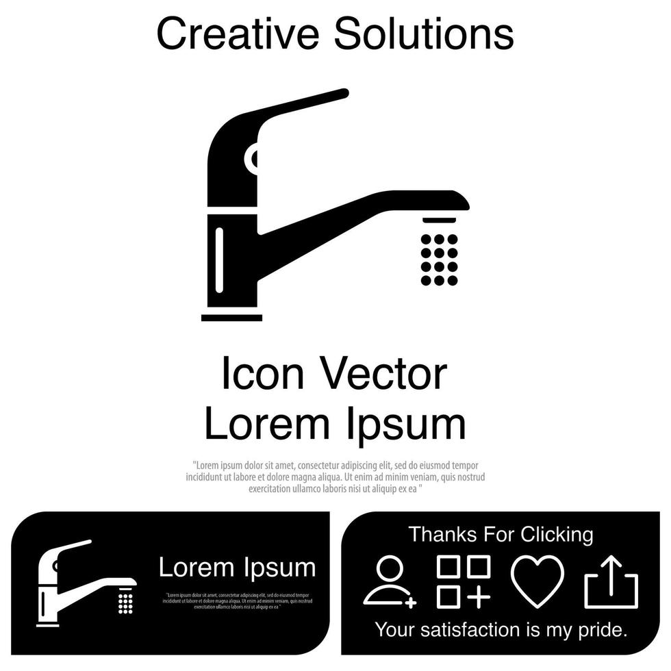 Tap Water Icon Vector EPS 10