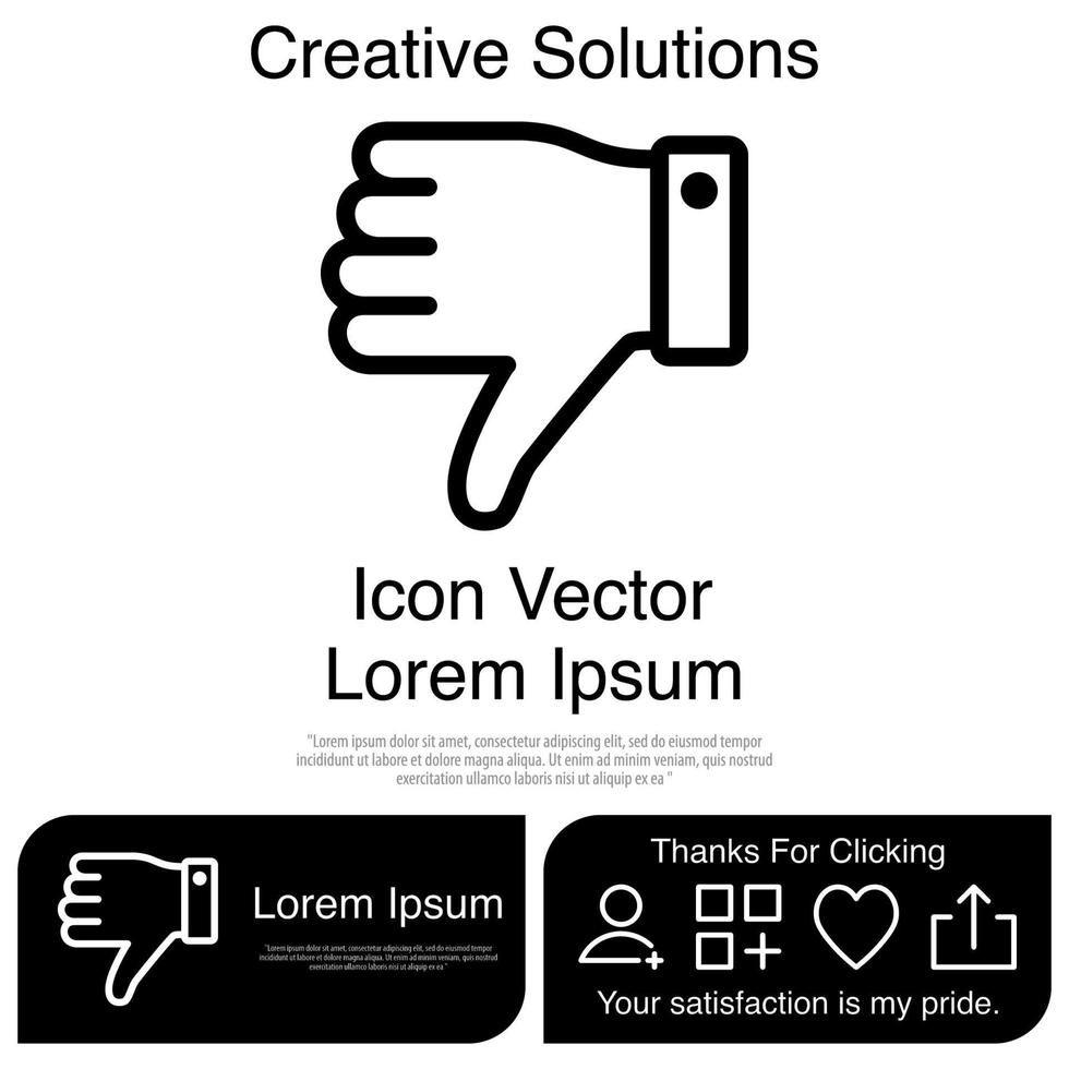 Thumbs Down Icon Vector EPS 10