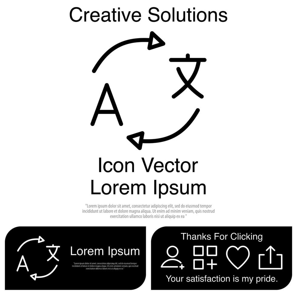 Translate Icon Vector EPS 10