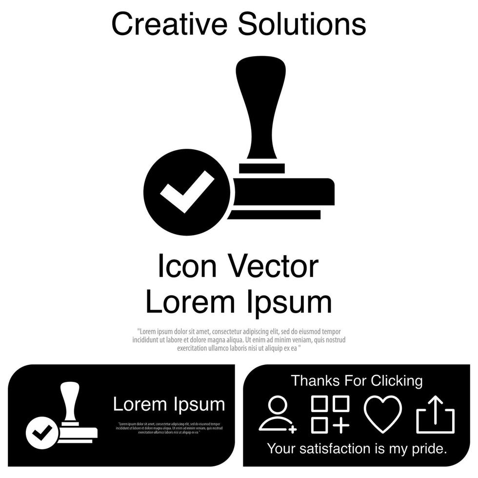 Rubber Stamp Icon Vector EPS 10