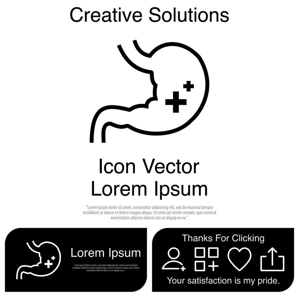 Stomach Icon Vector EPS 10
