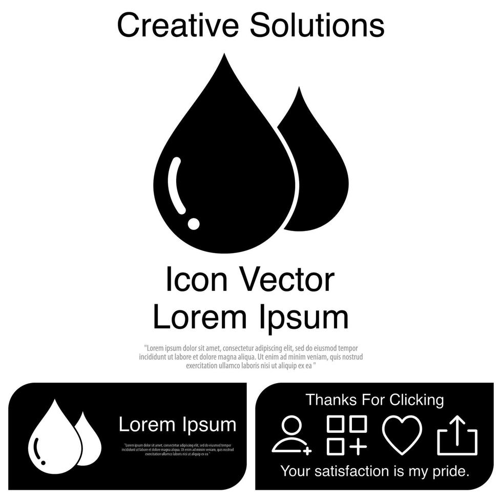 Water Drop Icon Vector EPS 10