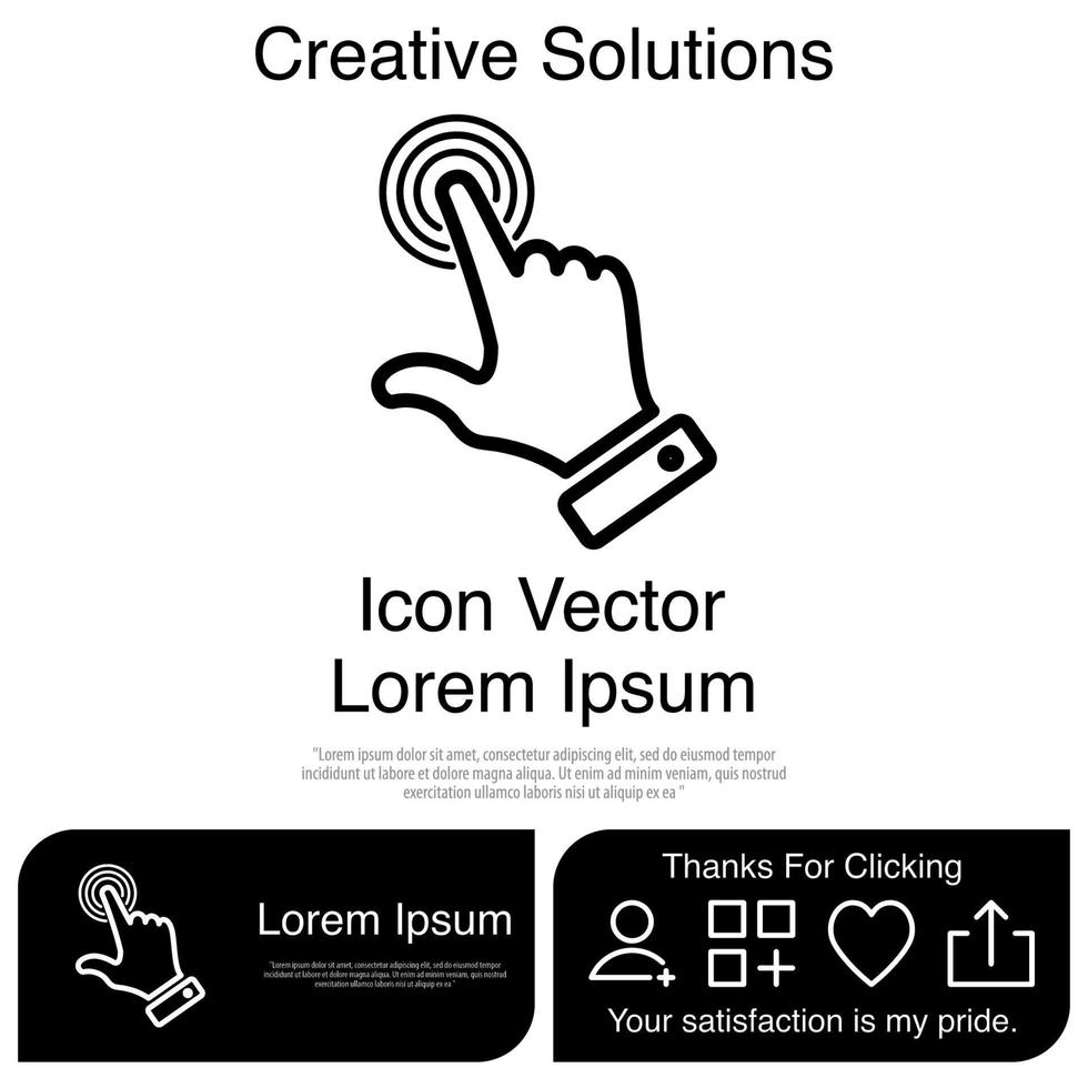 Finger Touch or Touch Screen Gestures on the Phone Icon Vector EPS 10