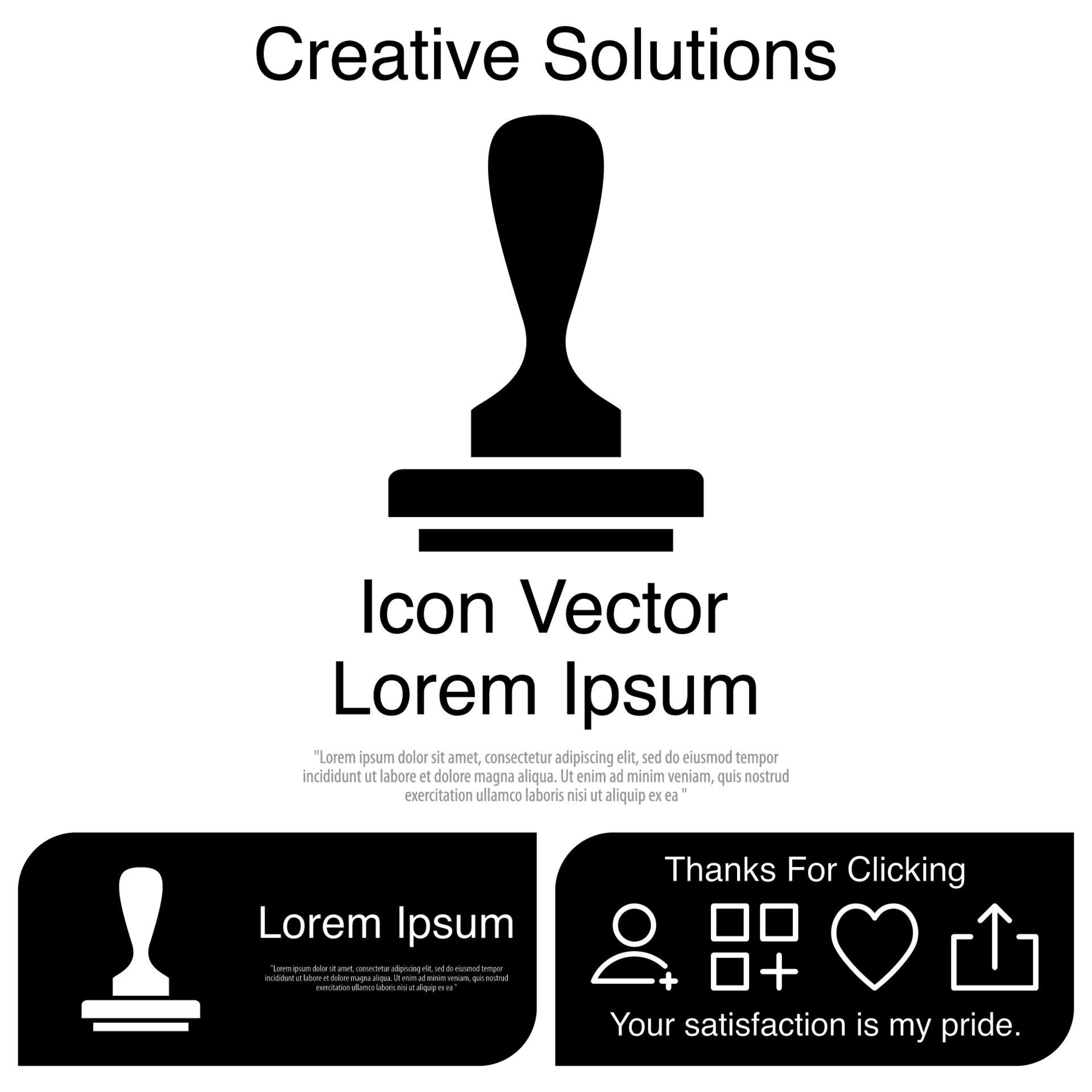 Rubber Stamp Icon Vector EPS 10 6643973 Vector Art at Vecteezy