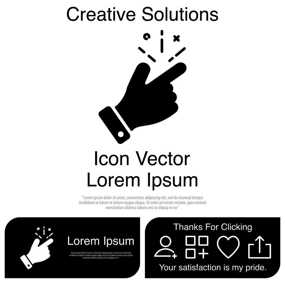 chasquido, dedo, icono, vector, eps, 10 vector