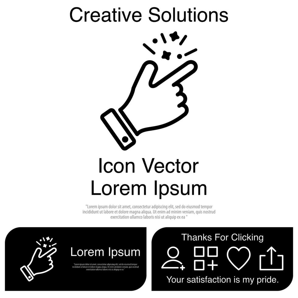 Snap Finger Icon Vector EPS 10