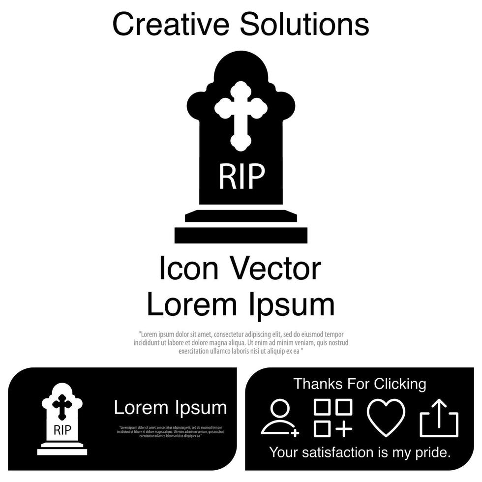 Tombstone Icon Vector EPS 10