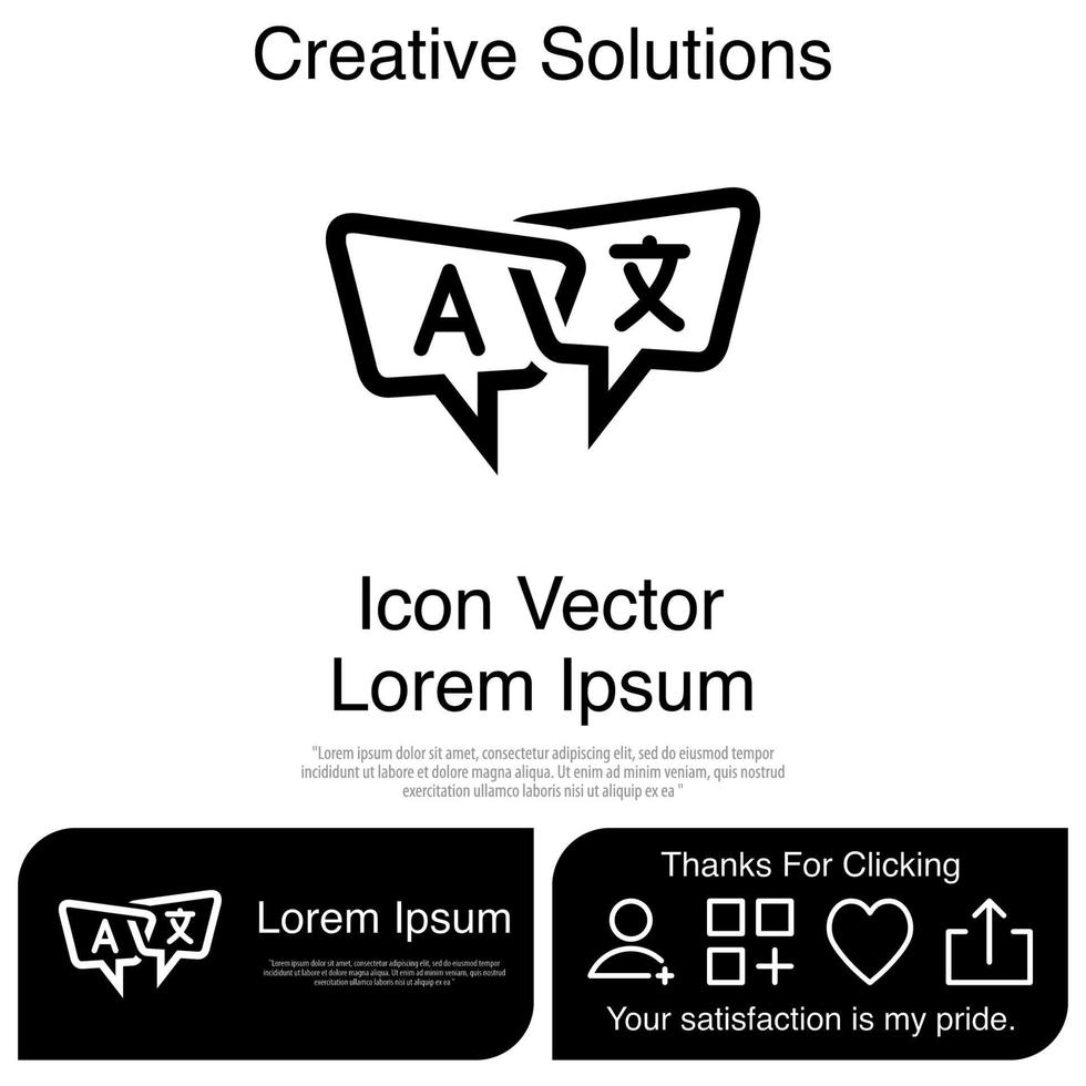 Translate Icon Vector EPS 10