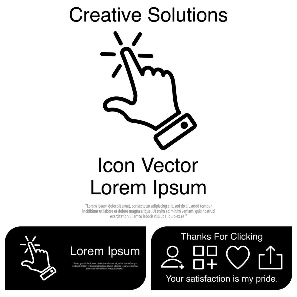 Finger Touch or Touch Screen Gestures on the Phone Icon Vector EPS 10