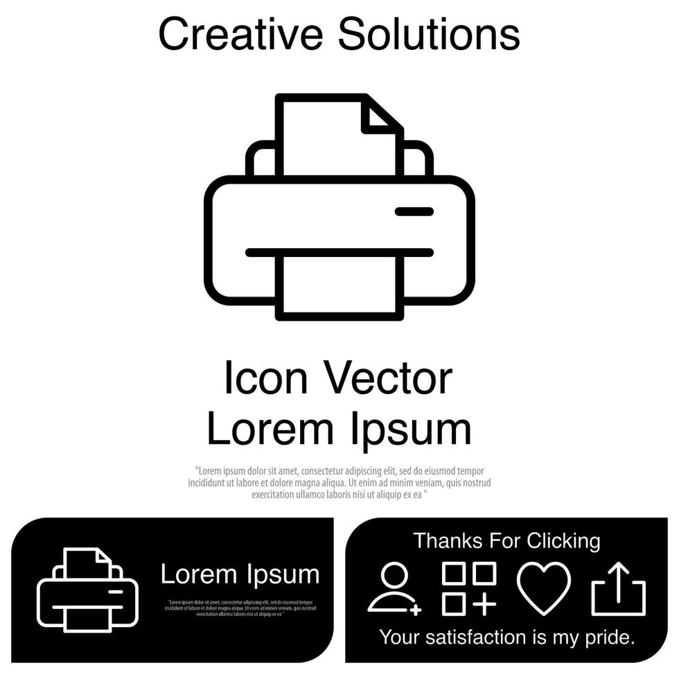 Printer Icon Vector EPS 10