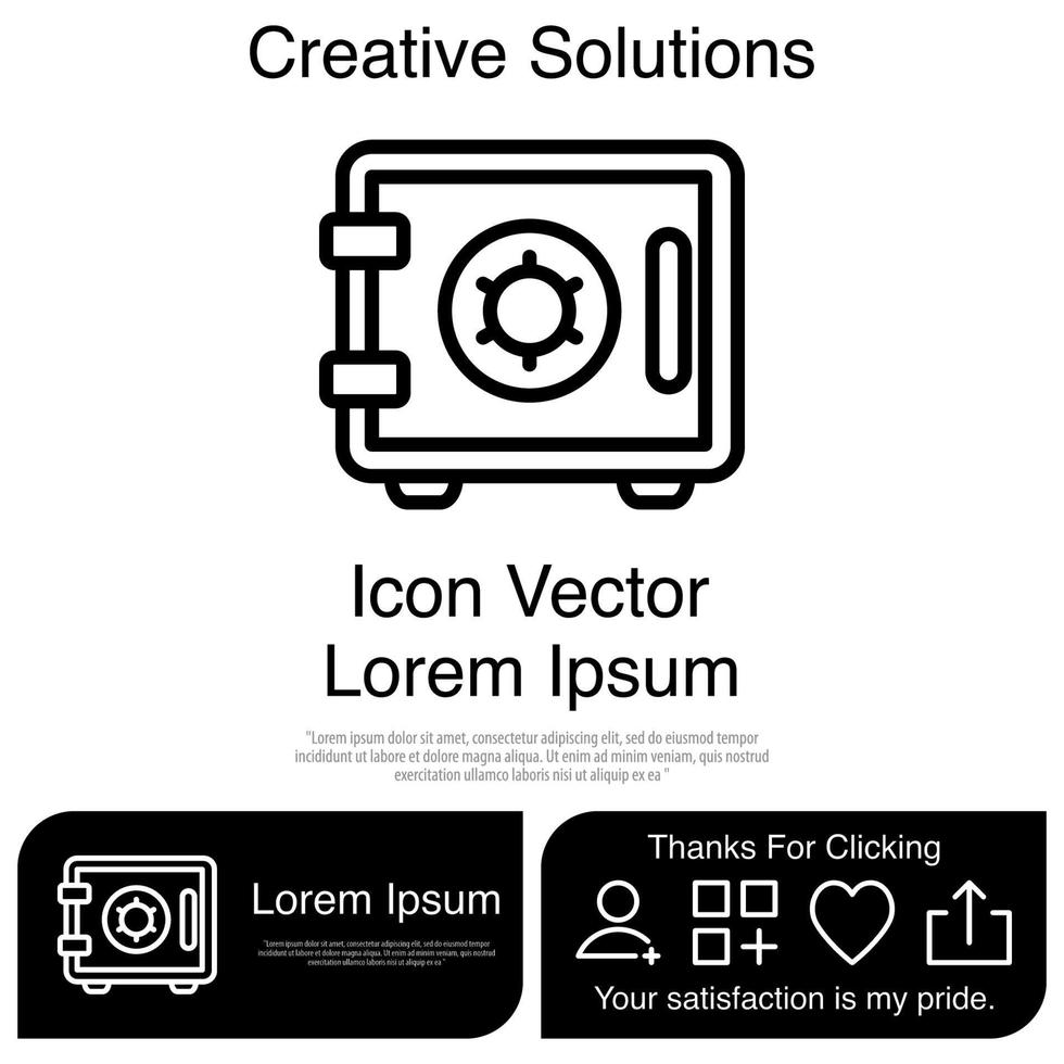 icono de caja de seguridad eps vectoriales 10 vector