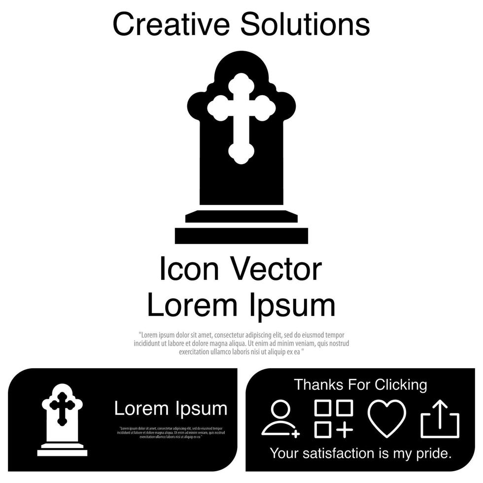 Tombstone Icon Vector EPS 10