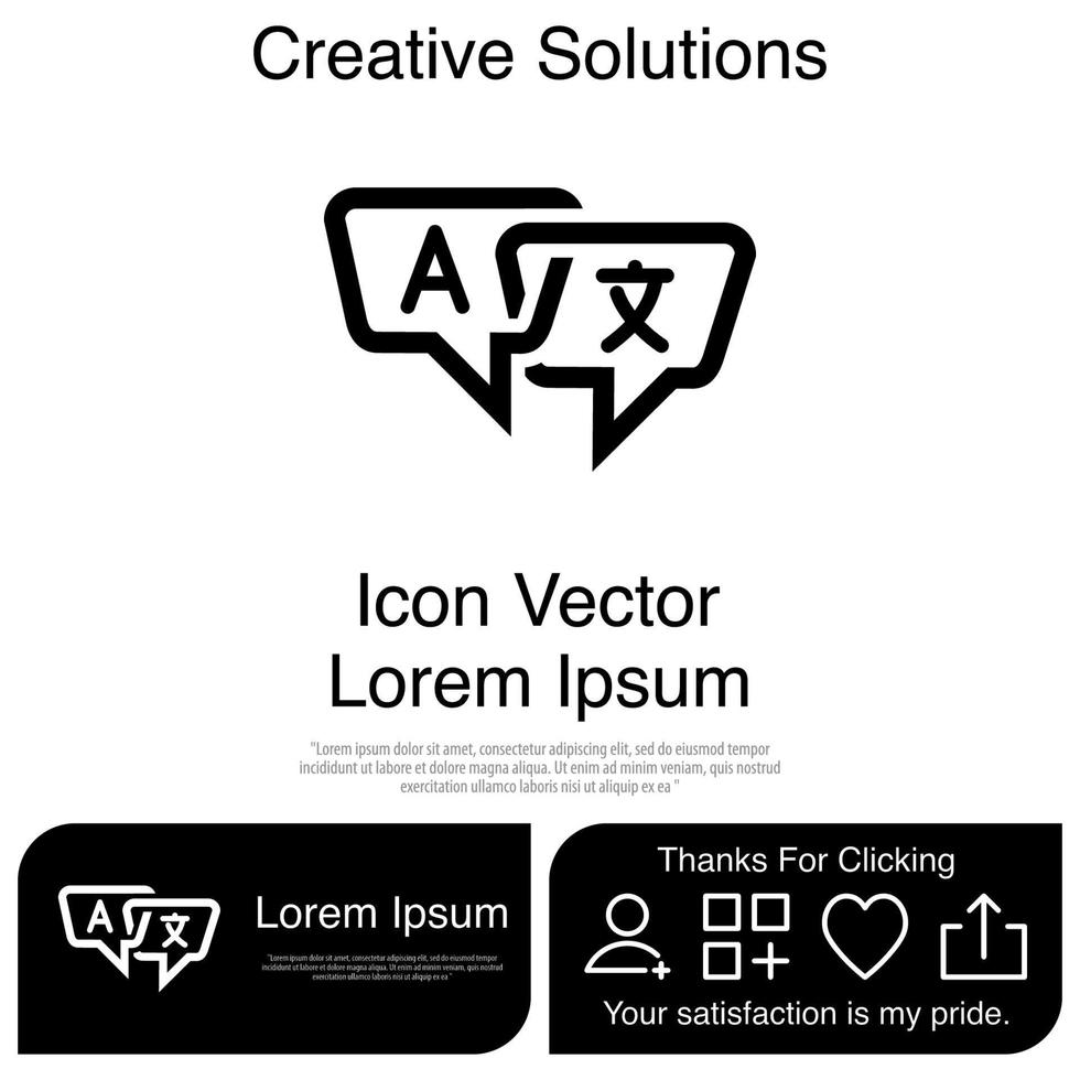 Translate Icon Vector EPS 10