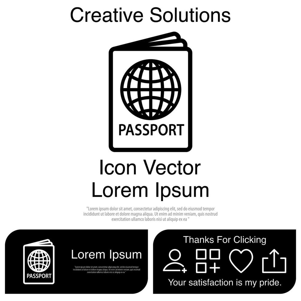 Passport Icon Vector EPS 10