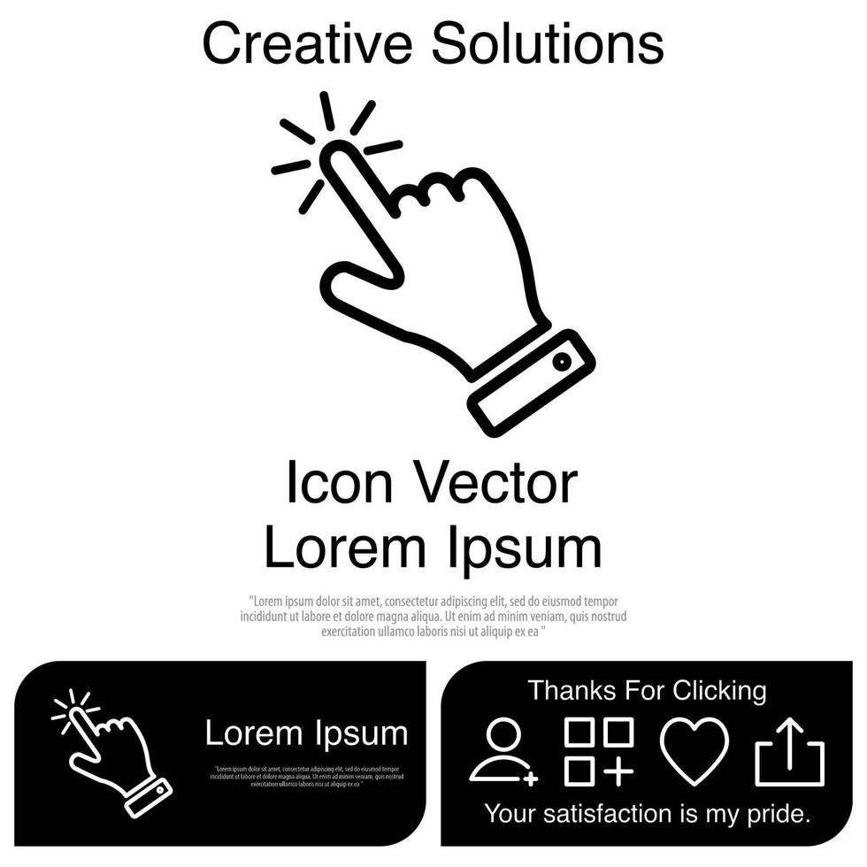 Finger Touch or Touch Screen Gestures on the Phone Icon Vector EPS 10