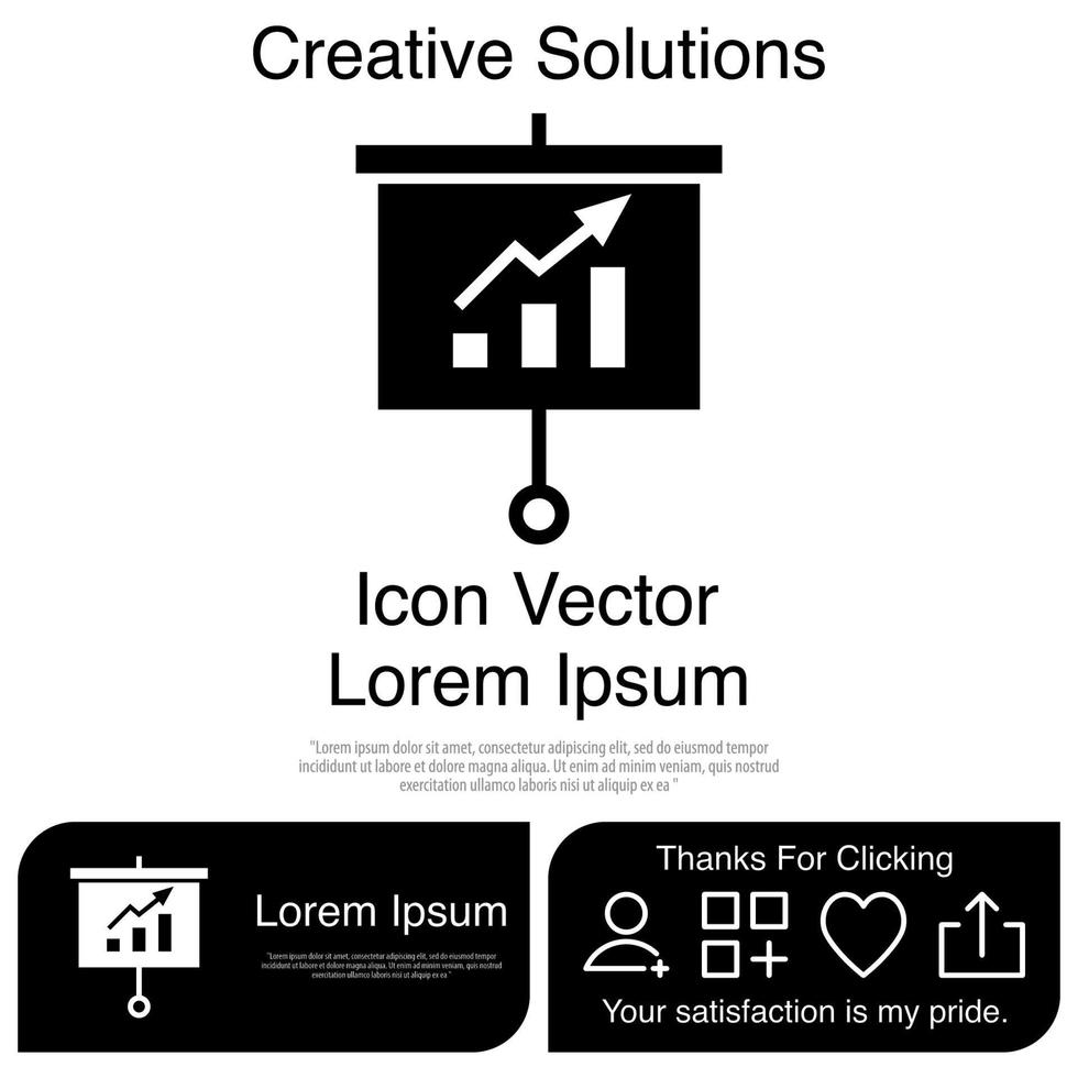 Presentation Board Icon Vector EPS 10