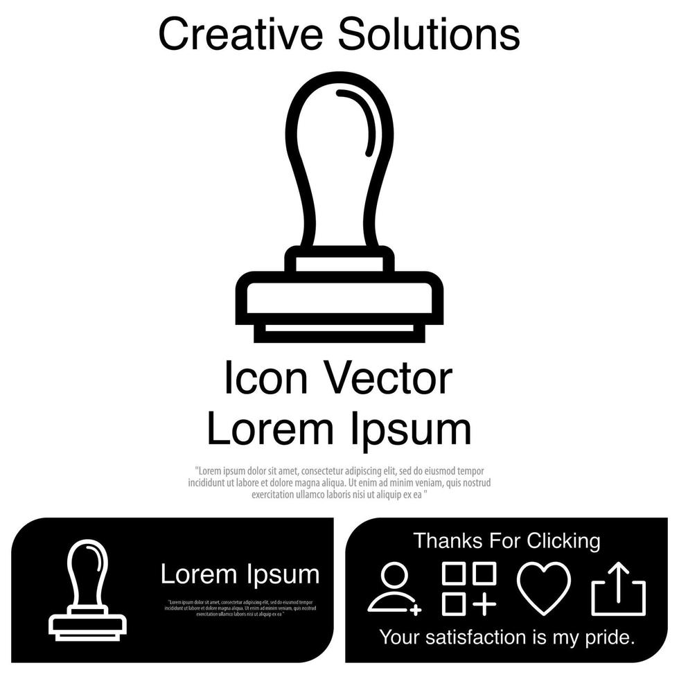 Rubber Stamp Icon Vector EPS 10