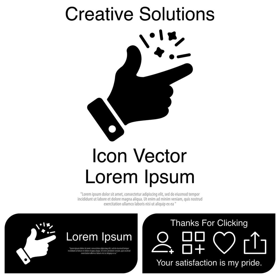 Snap Finger Icon Vector EPS 10