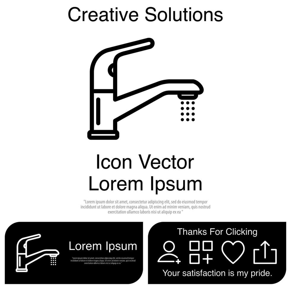 Tap Water Icon Vector EPS 10