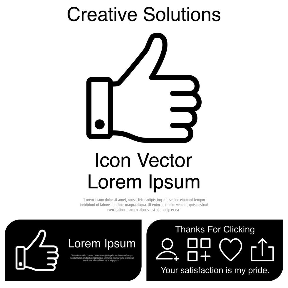 Thumbs Up Icon Vector EPS 10