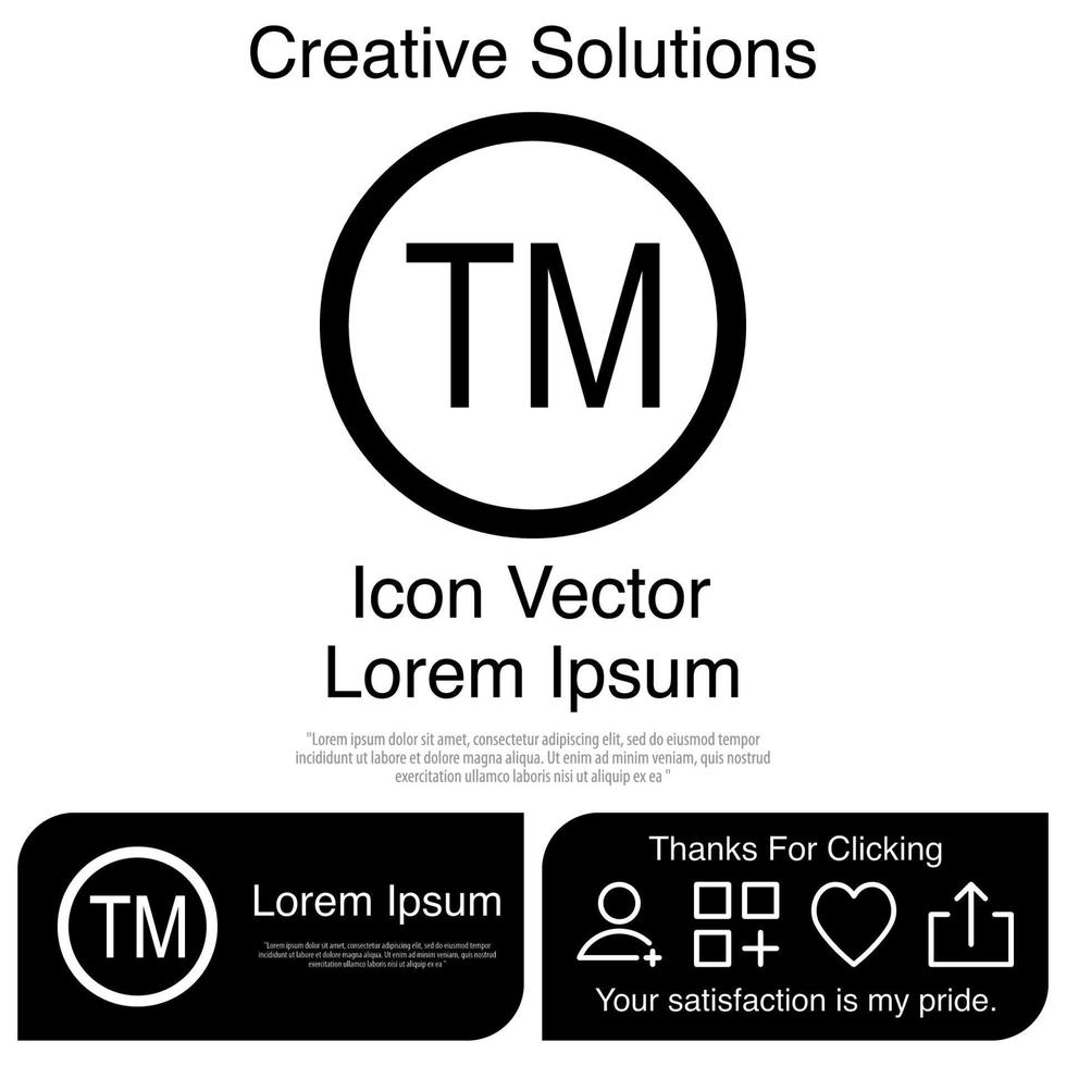 Trademark Icon Vector EPS 10