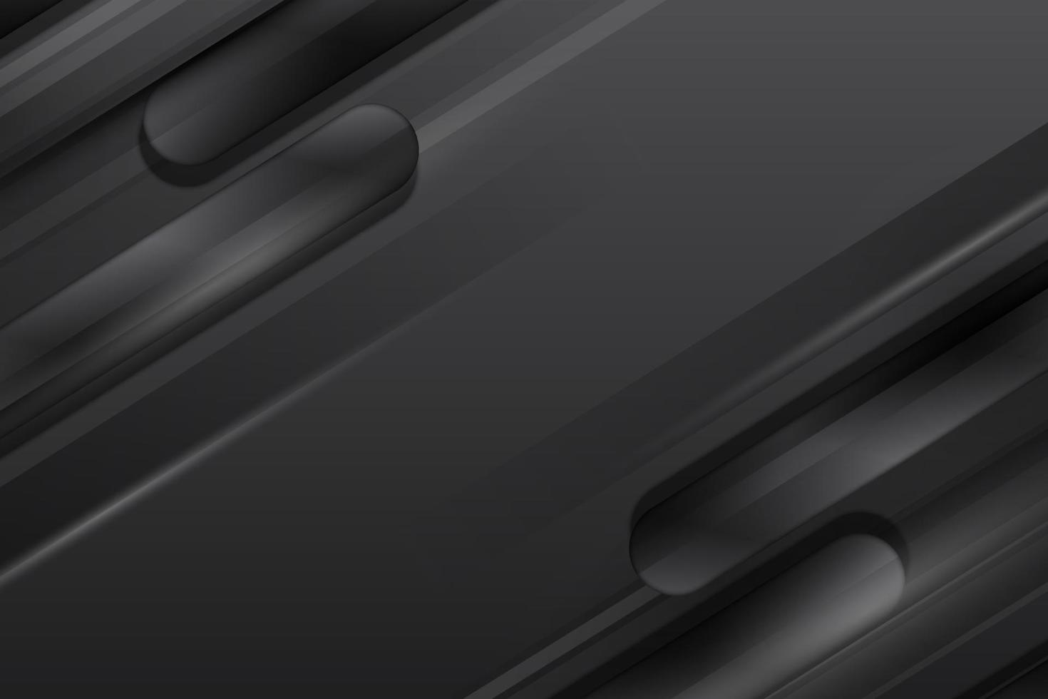 Abstract black rounded shape background. vector