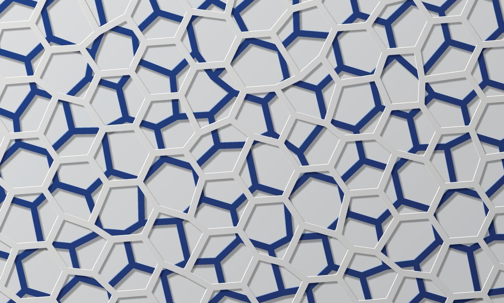 Abstract blue and white geometric line overlapping layer background. vector