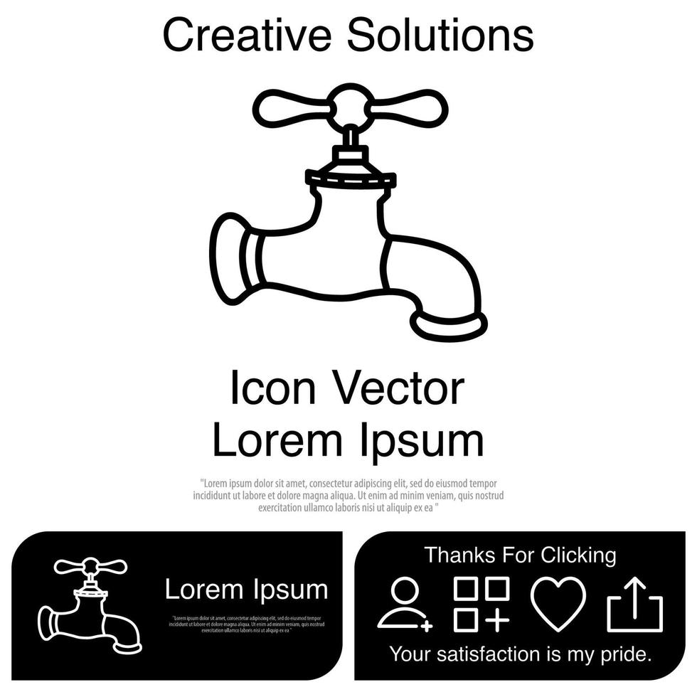 Tap Water Icon Vector EPS 10