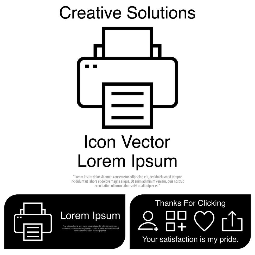 Printer Icon Vector EPS 10