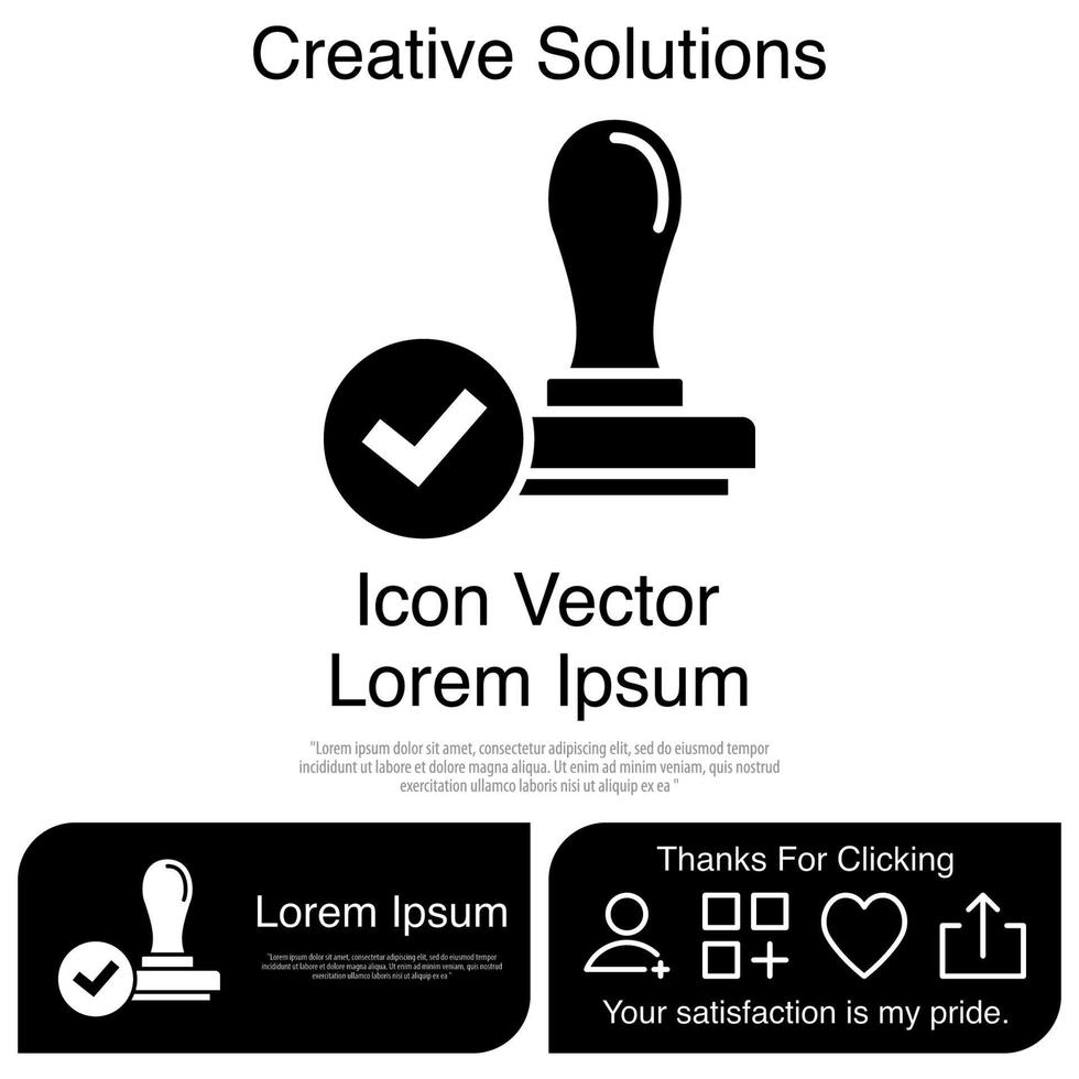 Rubber Stamp Icon Vector EPS 10