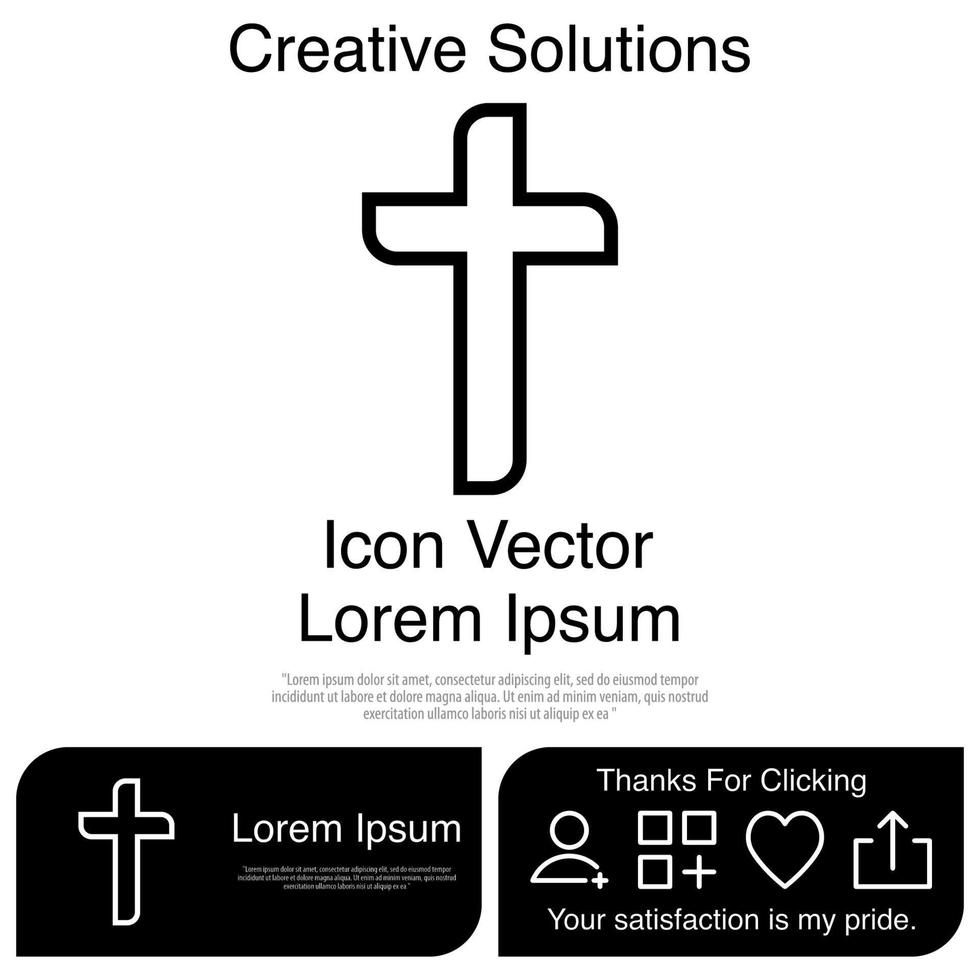 religión cruz icono vectoriales eps 10 vector