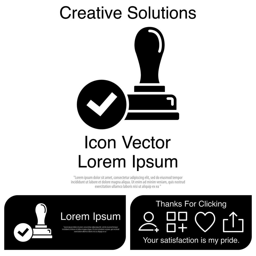 Rubber Stamp Icon Vector EPS 10